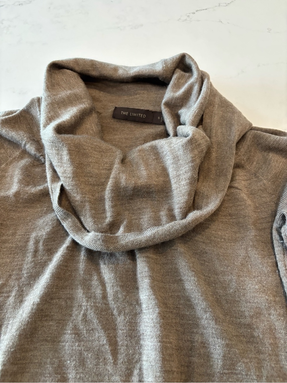 The Limited Women’s Cowl Neck Sweater in Taupe - Picture 4 of 7